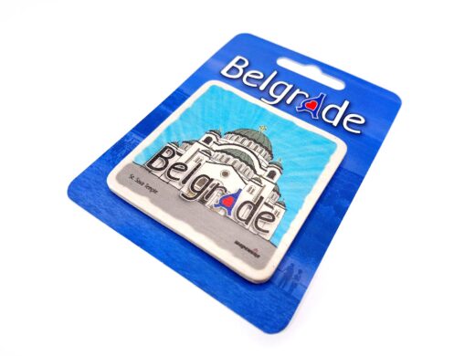 Београд - Дрвени украсни магнет - Храм Светог Саве